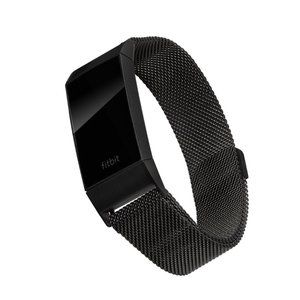 WITHIt Stainless Steel Black Mesh Band for Fitbit Charge 3 or 4, New & Sealed!